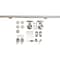 Hardware Resources Barn Door Hardware Kit Contemporary Bar w/Soft-close Stainless Steel 6 ft Lengthaged BDH-05SS-72-R - alternate 1